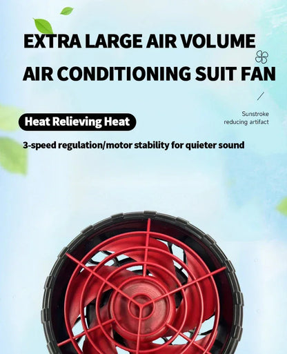 21v Air conditioner fan Clothing Fan Cooling Fan Personal Air Conditioning for Summer Heat Relief cooling clothing accessories
