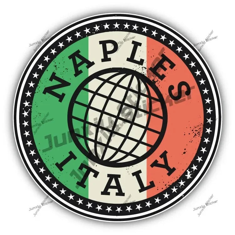 Lombardia Marche Molise Italy Flag Emblem Vinyl Sticker Decoration Naples Napoli Modena Messina Milan Italia Round Seal Flag