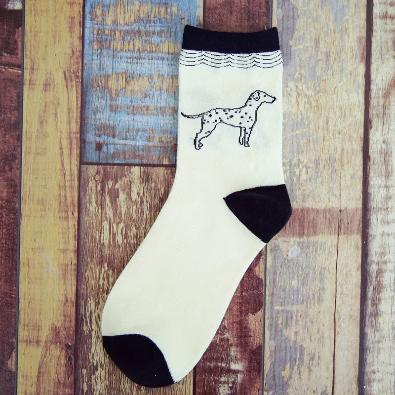 Cotton new men in tube socks cotton Man socks animal dog pet assembled autumn winter sock EUR39-44