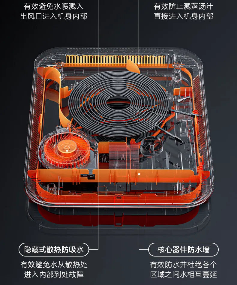 Midea Induction Cooker 2200W High Power Home Cooktop Built-in Timer Hotpot Cooker C22-Micca708 220V