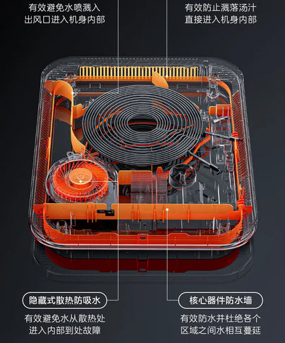 Midea Induction Cooker 2200W High Power Home Cooktop Built-in Timer Hotpot Cooker C22-Micca708 220V