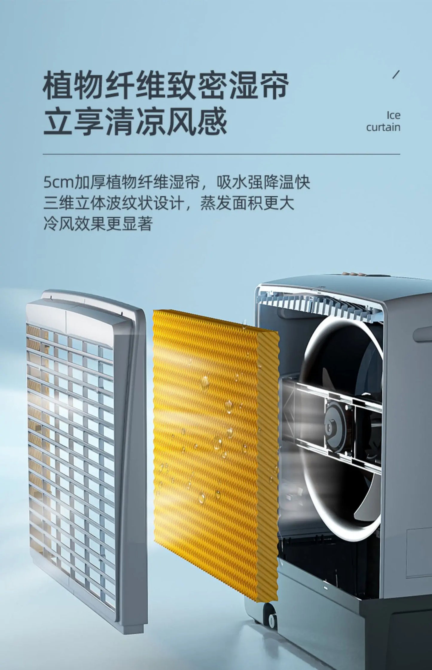 S3  Outdoor Air Cooler Solar Rechargeable Commercial Mobile Refrigeration Air Conditioner Fan