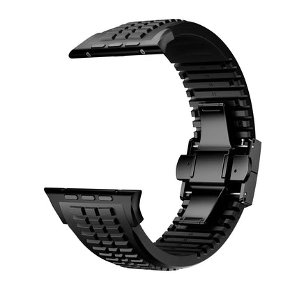Silicone Band for Apple Watch Ultra 3/2 49mm Strap Men Sport Bracelet for Iwatch 11 10 9 8 7 6 5 Se 46mm 45mm 44mm  Watchband