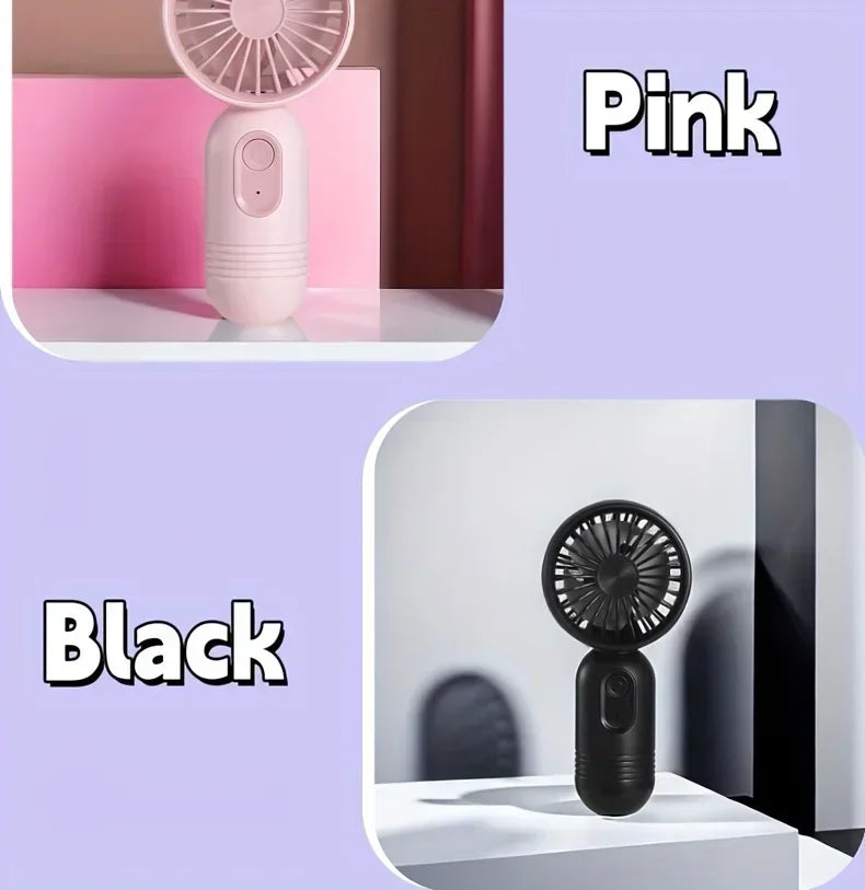 XIAOTREE Portable Fan USB Rechargeable 3-speed Handheld Fan for Men and Women Suitable for Office Outdoor Travel and Camping