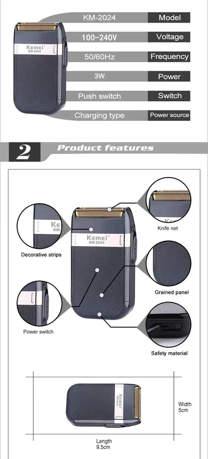 Kemei Professional Electric Hair Clippers Beard Clipper Rechargeable Men's Shaver Hair Trimmer KM-2628 KM-678 KM-2024 Clipper