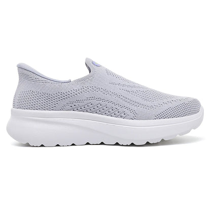 Men Women Slip on Walking Shoes Breathable Mesh Knit Loafers Lightweight Non Slip Comfort Casual Sports Sneakers Walking