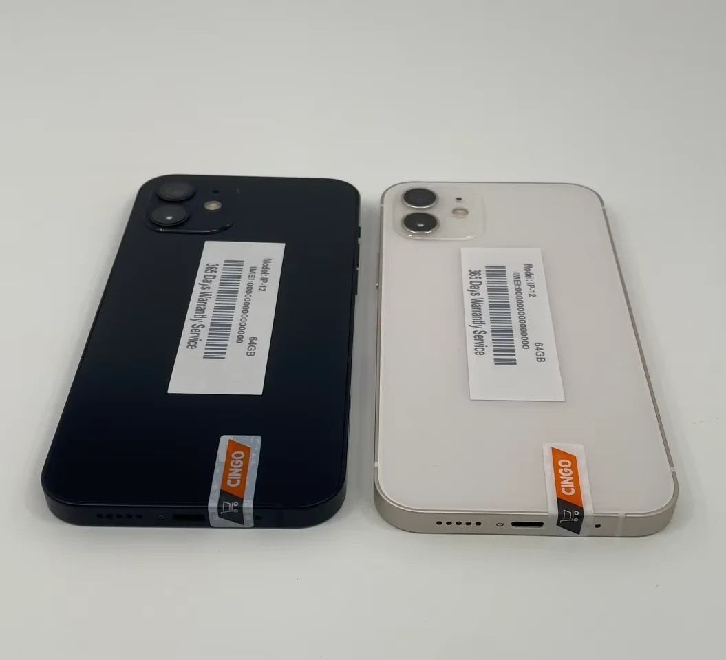 iPhone 12 Face ID 6.1" 4G RAM 64GB/128GB/256GB ROM Unlocked Smartphone OLED Screen A14 Bionic Chip Dual 12MP Cameras 12 Apple