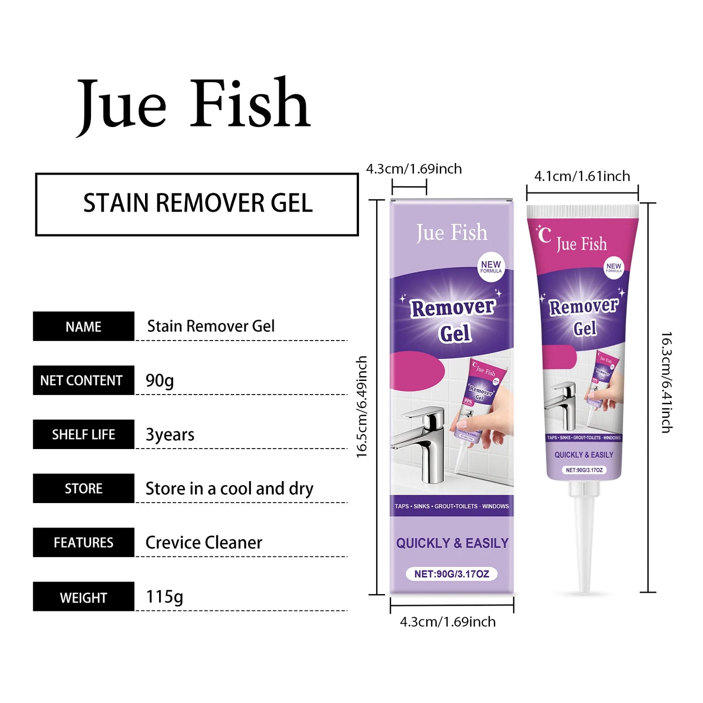 Remover Gel Strong Stain Remover Crevice Cleaner Bathroom Deep Penetration Household Multi Effect Cleaning Gel Stain Durable
