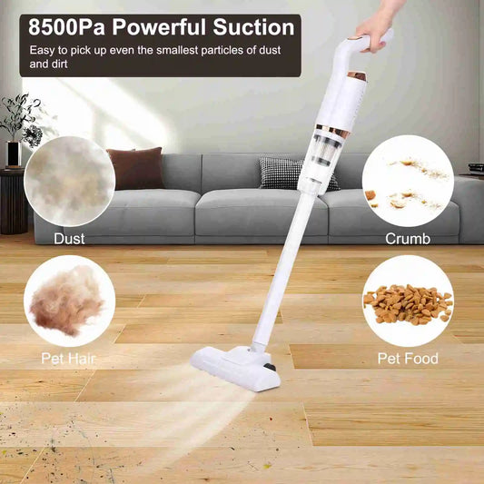 Cordless Vacuum Cleaner 8500pa Powerful Suction 600ml Dust Collecting Cup Car Vacuum Cleaner for Household