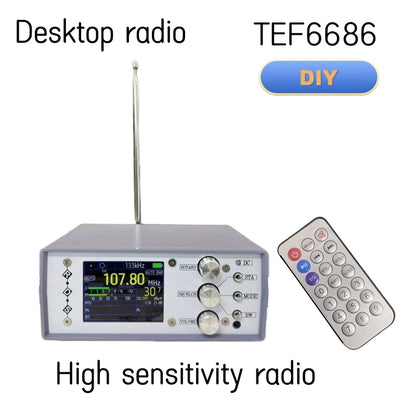 1Set Latest TEF6686 FM SW/MW/LW Full Band Radio RDS + Battery Speaker Charger Antenna FM AM Radio FM AM Radio