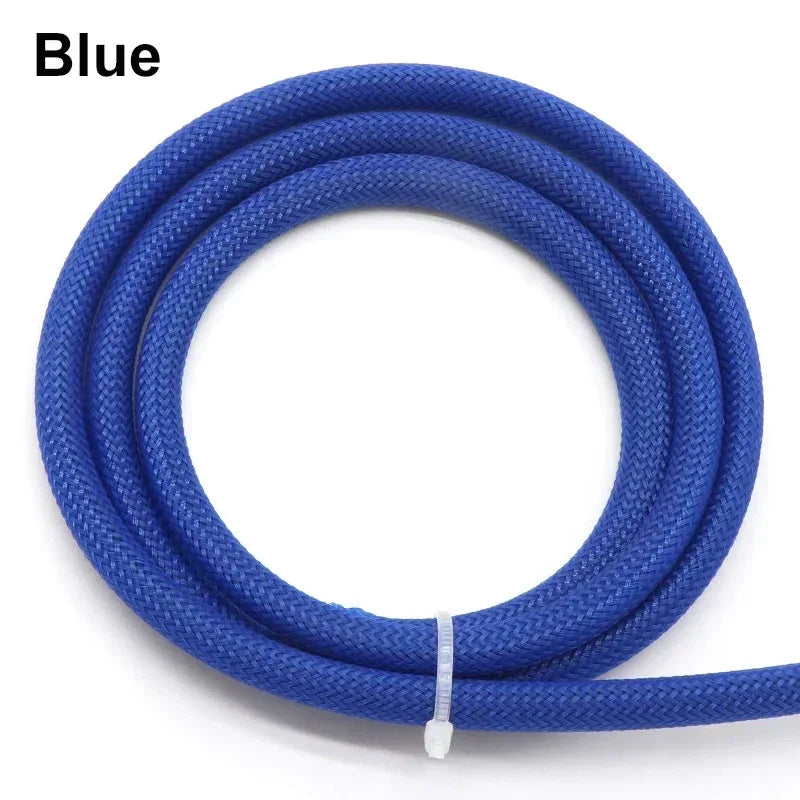 1-50M 2mm Insulated PET Braid Sleeves Sleeving High Density Cable Sheath Wrap Cable Protector Braid For Wires