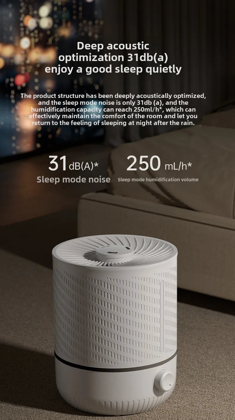 5L Large Capacity Air Humidifier Smart Humidifier with Rotating Mist Auto Shut-Off High Fequency Humidifier Ultra Quiet for Home