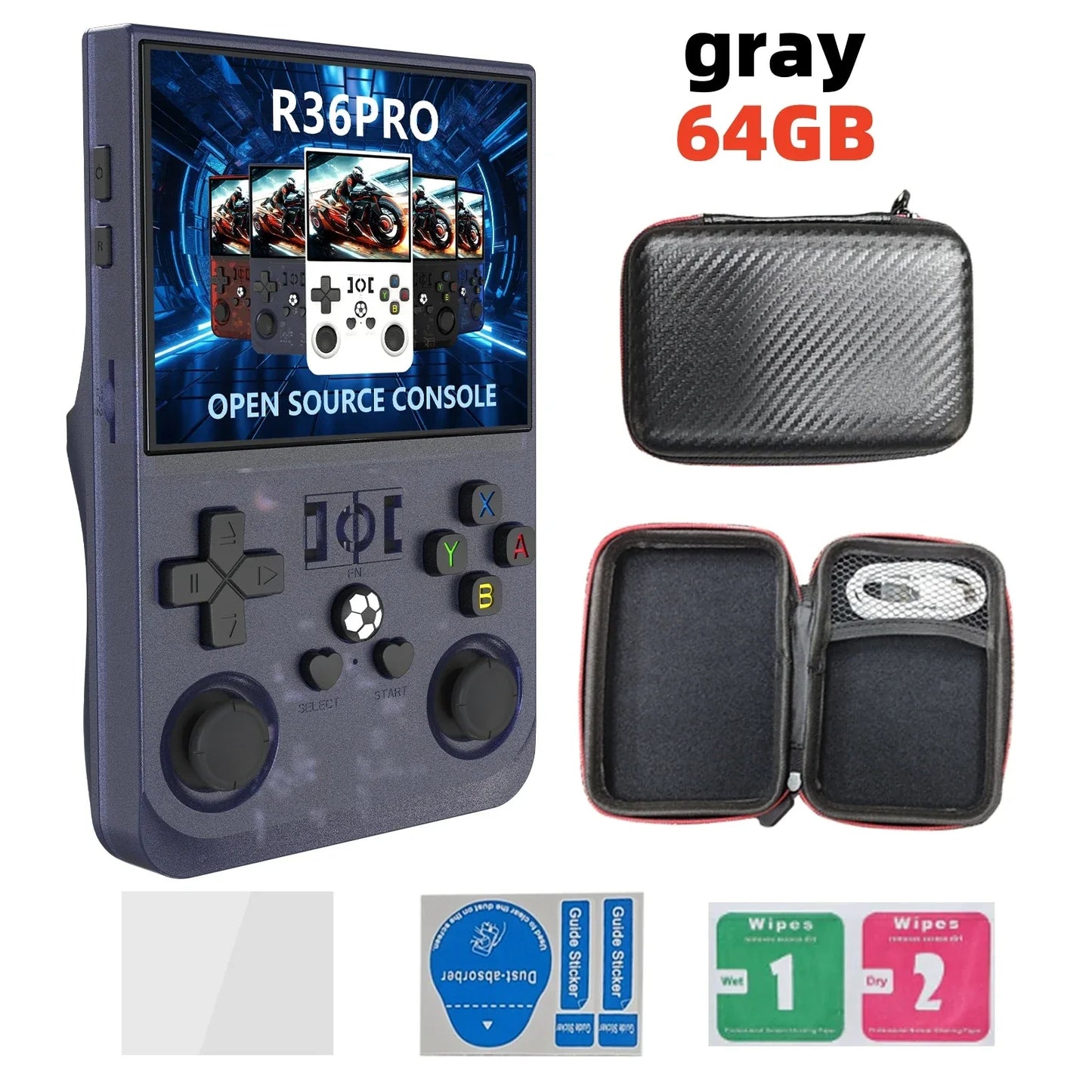 Open Source R36 PRO Retro Handheld Video Game Console Linux System 3.5 Inch IPS Screen Portable Pocket Player 128GB Games R36S