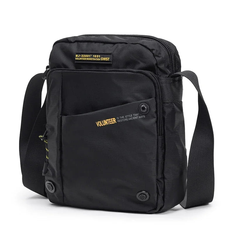 VOLUNTEER Shoulder Bag for Men New Light Weight Commuter Fashion Oxford Cloth Versatile Solid Phone Crossbody Bags Man 1698-08