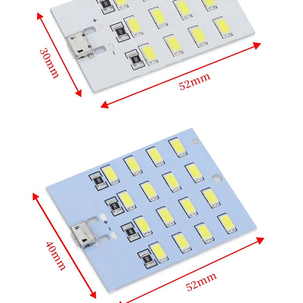 1PCS high quality 5730 smd 5V 430mA~470mA White Mirco Usb 5730 LED lighting panel USB mobile light Emergency light night light