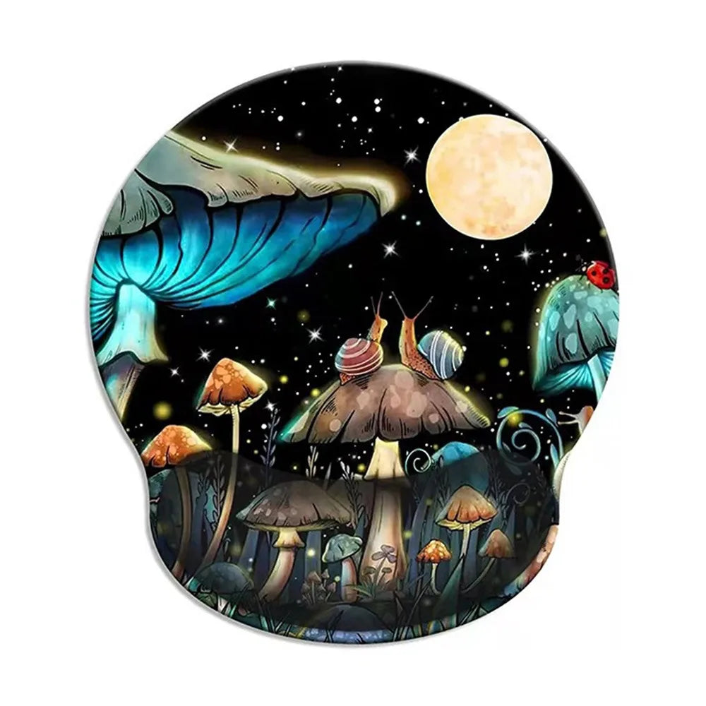 Gift Leopard Mouse Pad Ergonomic Gel Wrist Support Grey Non-Slip Base Wrist Rest Pad Typing and Pain Relief