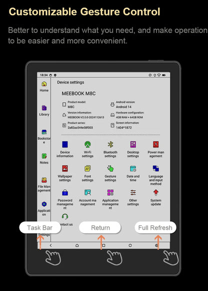 Meebook M8C 7.8" color ink  Android 14 Ebook reader электронная книга  with google play store and fast refresh 4G RAM 64GB ROM