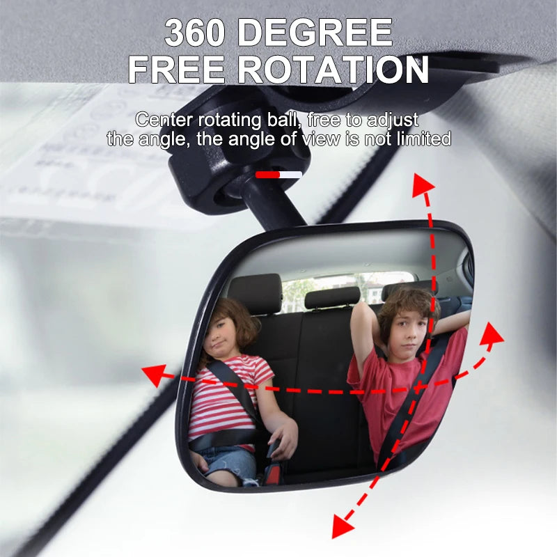 SEAMETAL Car Interior Baby Mirrors 120-Degree Wide Angle Rear View Mirror for Baby Children Safe Adjustable Car Observing Mirror