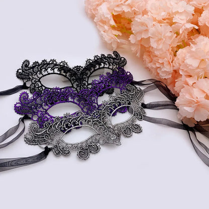 Halloween Mask Sexy Lace Velvet Material Mask Party Prom Costume Masquerade Mask Unisex Halloween Gifts Black Eye Mask Cosplay