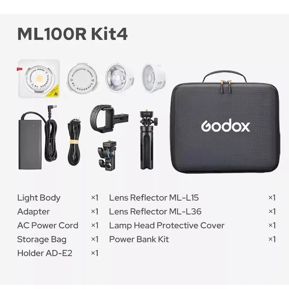 Godox ML100R 110W RGB LED Video Light 2800-6500K 11 FX Effects APP Control Godox Mount for Filmmaking/Live Streaming/Vlog