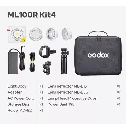 Godox ML100R 110W RGB LED Video Light 2800-6500K 11 FX Effects APP Control Godox Mount for Filmmaking/Live Streaming/Vlog
