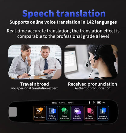 Translation Pen For Teacher Student Smart Voice Scan Translator Pen Multifunction Dictionary Translation Business Travel Abroad