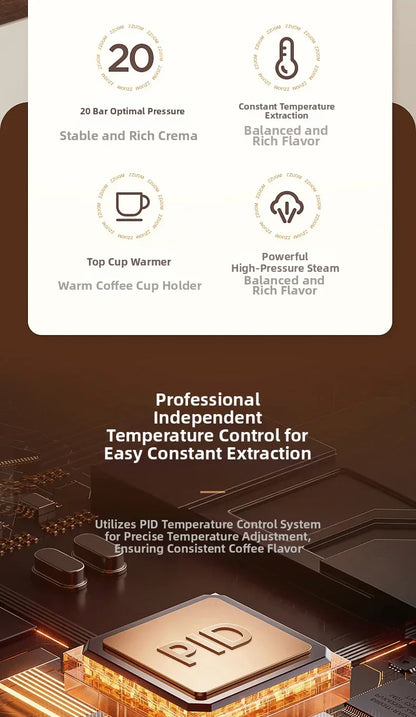 Small Semi-Automatic Espresso Coffee Maker For Home Use, High-Pressure Steam Whipped Milk And Brewed Coffee Pot Espresso Maker