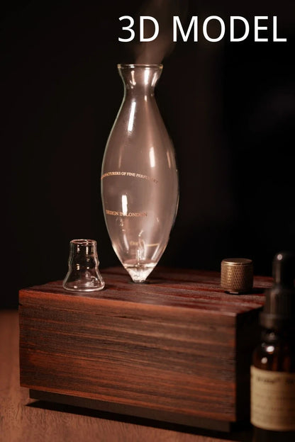 Waterless Pure Essential Oil Diffuser Nebulizer Aromatherapy Diffuser Electric Wooden Glass Home Aroma Essential Diffusers