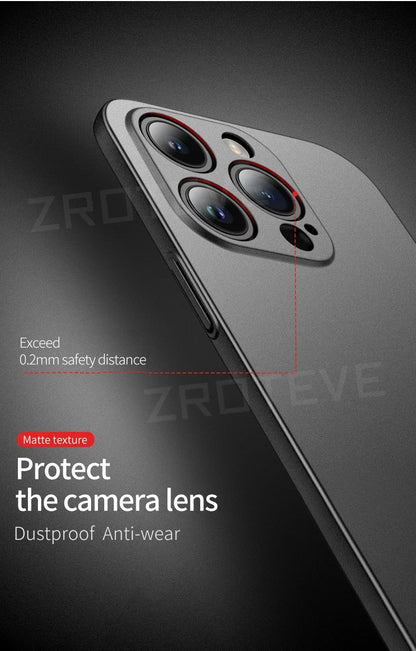 For iPhone 17 Air 17e 16 16e 15 14 13 12 Pro Max ZROTEVE Slim Matte Hard PC Cover For iPhone17 iPhone16 Plus Phone Case