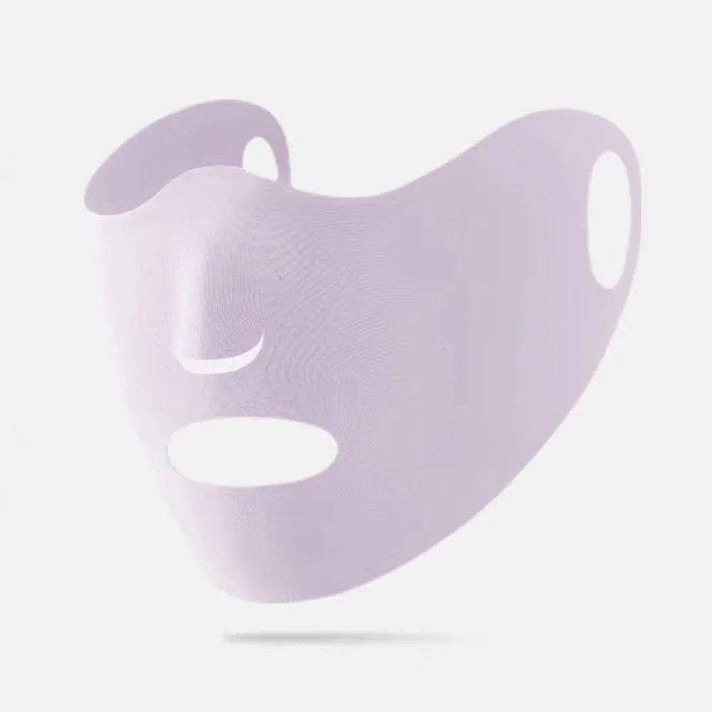 Women Men Sunscreen Mask Outdoor Cycling Face Mask Breathable Reusable Double Layer Ice Silk Masks Anti-UV Sun
