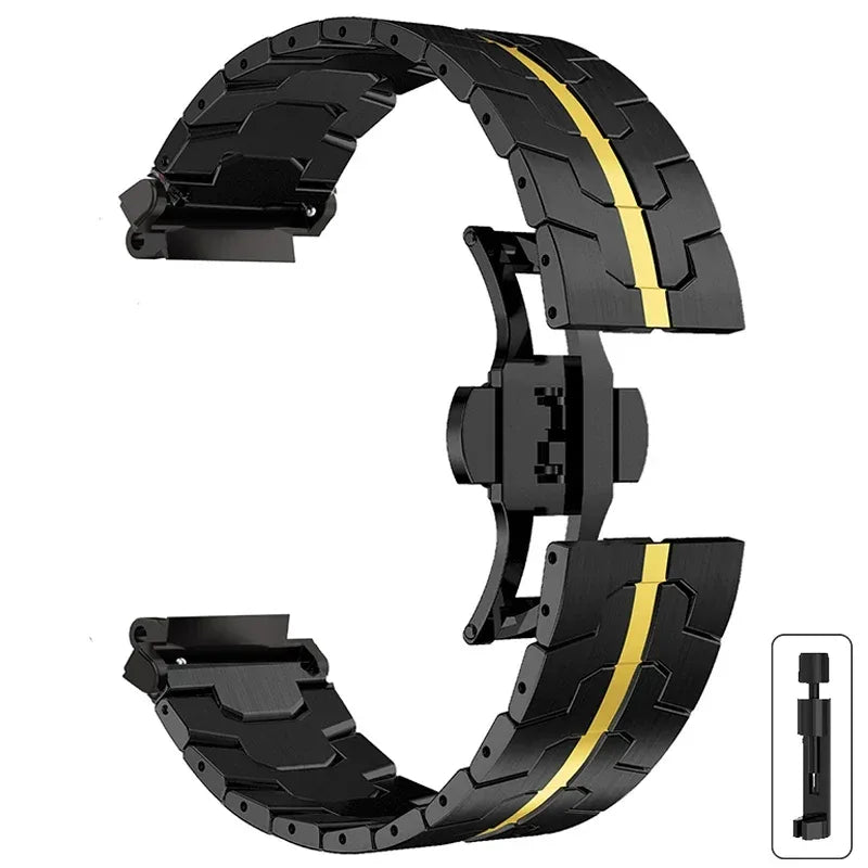 Steel Strap for Huami Amazfit T-rex 3/2 Trex Pro Metal Watch Band for Amazfit T-Rex Ultra Butterfly clasp Smartwatch Accessories
