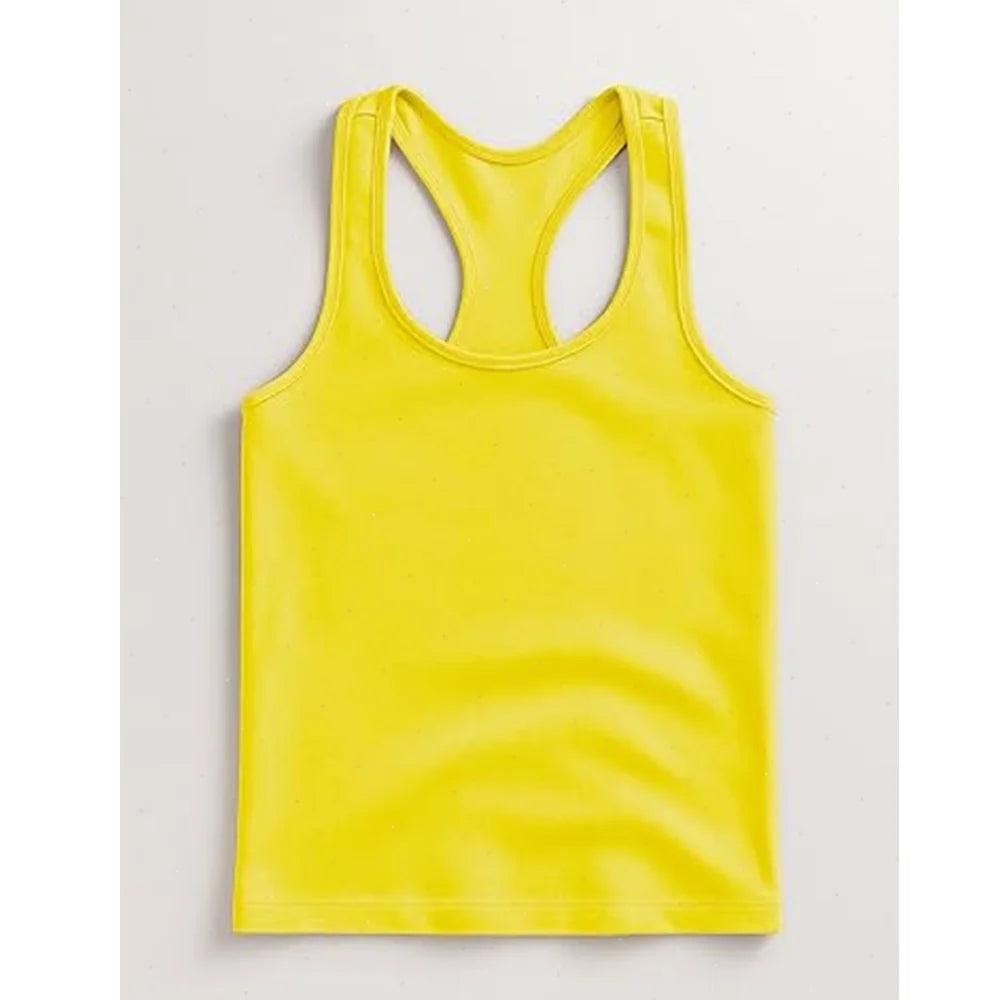 Boys Round Neck Sleeveless Stretch Undershirt Girls Seamless Cotton Wide Strap Racerback Tank Children Kids Vests 2T-14 Years