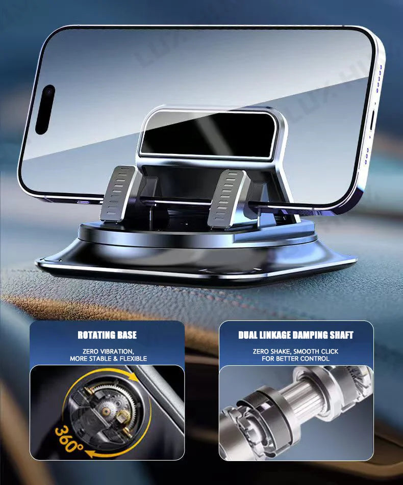 360 Rotating Car Phone Holder Dashboard Non-slip Desktop Phone Mount Stand Smartphone Universal GPS Navigation Bracket Support