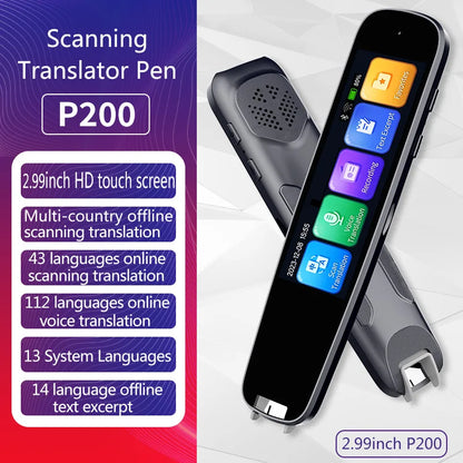SD02 Intelligent Translation Machine Offline Chinese English Scanning with 112 Multilingual Translation Pens