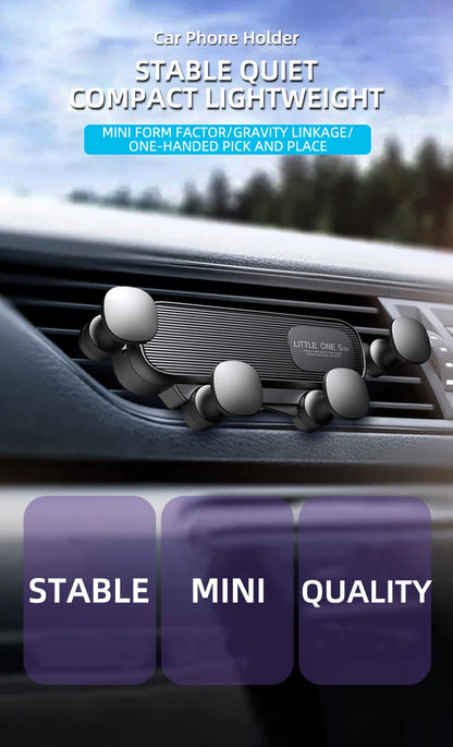Gravity Car Phone Holder Car Air Vent Phone Holder for 4.7-6.9inch Smartphone Car Interior Stand Supports for Huawei iPhone