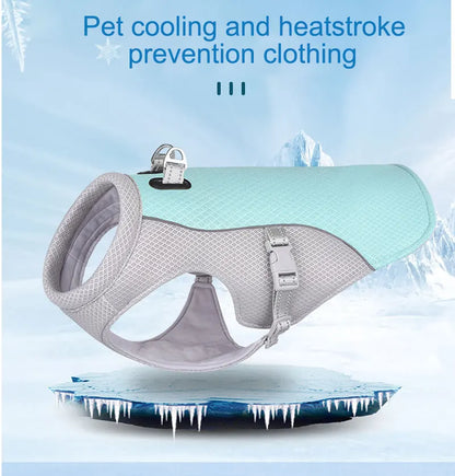Dog Cooling Vest Harness, Lightweight Breathable Small Puppy Cooler Jacket with Adjustable Buckle for Outdoor Beach, Hiking, Tr