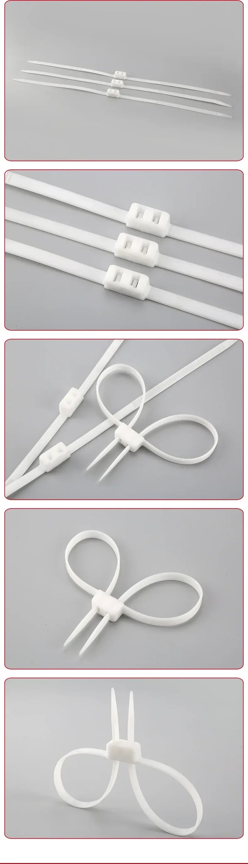 2/20PCS 27.5" Heavy Duty Police Plastic Handcuffs – Flexible Self-Locking Double-Head Nylon Cable Zip Ties