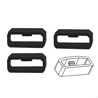 5Pcs 20/22/26mm Rubber Watchbands Black Strap Loop Ring Silicone Watch Bands Accessories Holder For Garmin Fenix7 7X 6X 6 5X 5