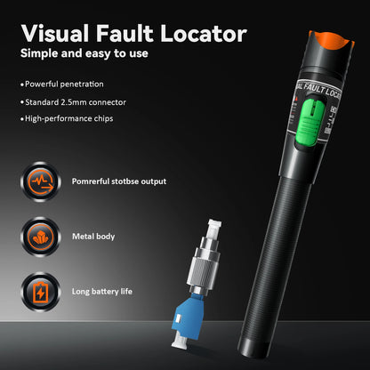 Fiber Optic Cable Tester Pen 30/50/80/100mw Visual Fault Locator SC/FC/ST 2.5mm Interface VFL 30/50/80/100Km Range