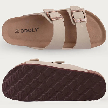 Shevalues Cork Sole Slippers For Women Men Classic Suede Summer Sandals With Arch Support Fashion Orthopedic Beach Cork Shoes