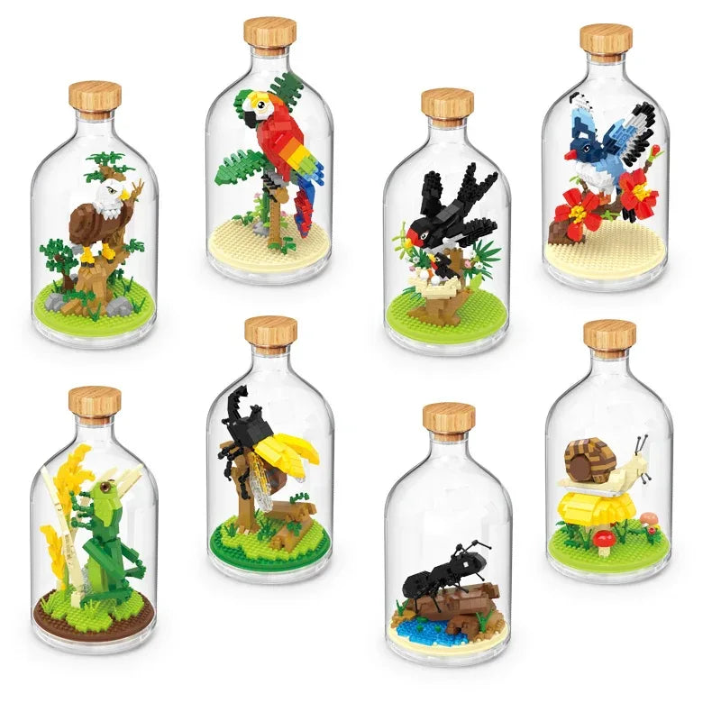 MOC Building Blocks Animal Model Bird Bald Eagle Parrot  DIY Assembly  Bricks Creative Games Collection Toys Xmas Gifts