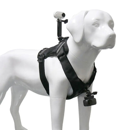 Dog Harness for All Action Cameras Soft Adjustable Dog Harness Mount for Large Medium Small Dogs Used for Chest Back Fixation