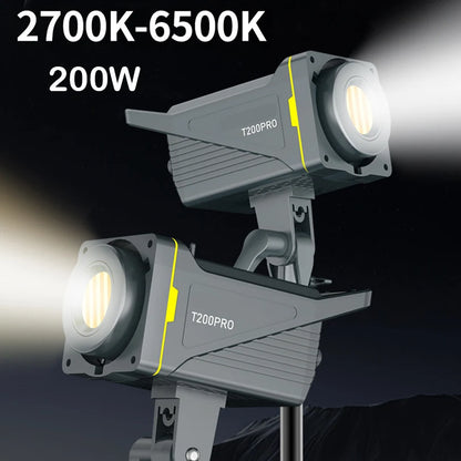 Sun Lamp Portable LED Photography Fill Light 200W Studio Video Light 95+ 2700K-6500K 220V Dimmable Bowens Mount Continuous Light
