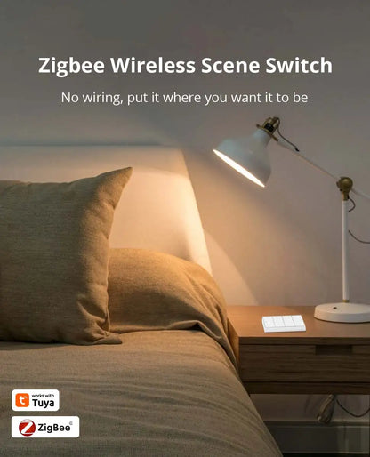 Zemismart Zigbee Wireless Switch,US Standard Scene Controller, Work with Tuya,Home Assistant, Homey, Hubitat,Smartthings