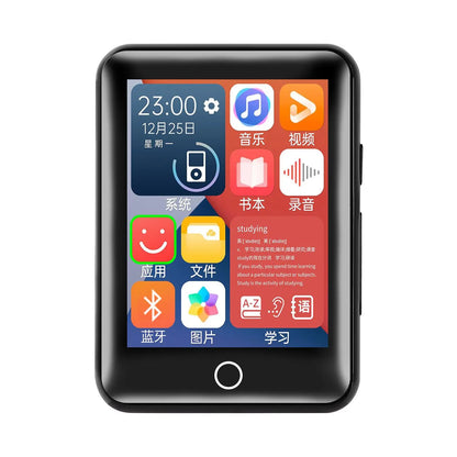 Metal Full Screen 3.0-inch MP3 Music Player Bluetooth 5.0 External Play Mini Portable Walkman/FM/eBook/Recorder MP4 Touch Screen