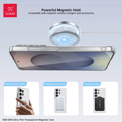 Xundd Magnetic Case For Samsung Galaxy S26 Ultra PC HD Transparent Cover Camera Lens Protection For Samsung S26 Ultra Case