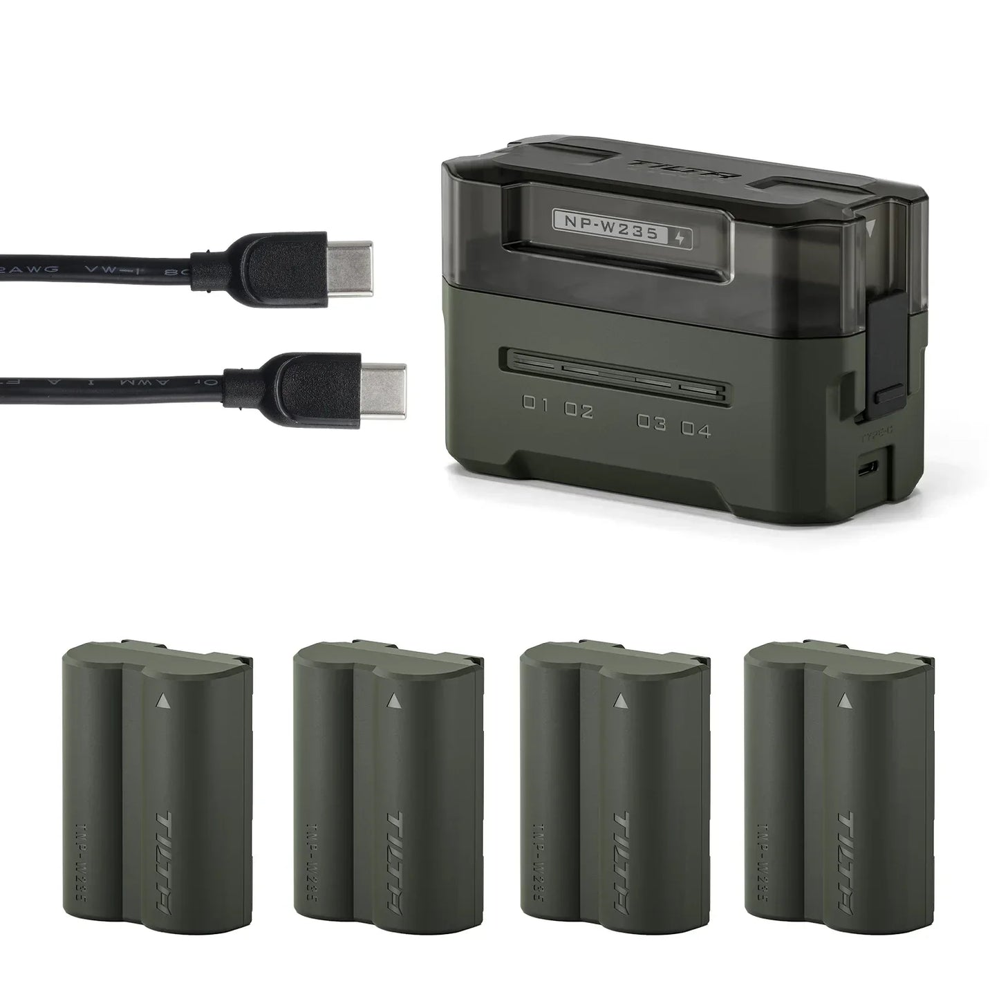 TILTA EN-EL15C Battery 2400mAh Portable Charging Station (4 Channel) for Nikon ZR Z8 Z7 Z6 Z63/62 Z5 ZF Z7II Z6II D850 D810 D710