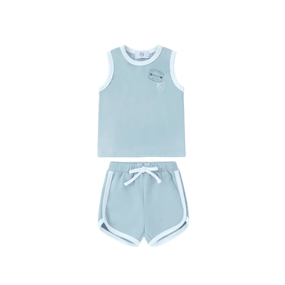 AP SS26 Ringer stamp jersey cotton collection summer boys girls fashion casual clothing dress set shirt family matching clothes
