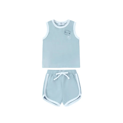 AP SS26 Ringer stamp jersey cotton collection summer boys girls fashion casual clothing dress set shirt family matching clothes
