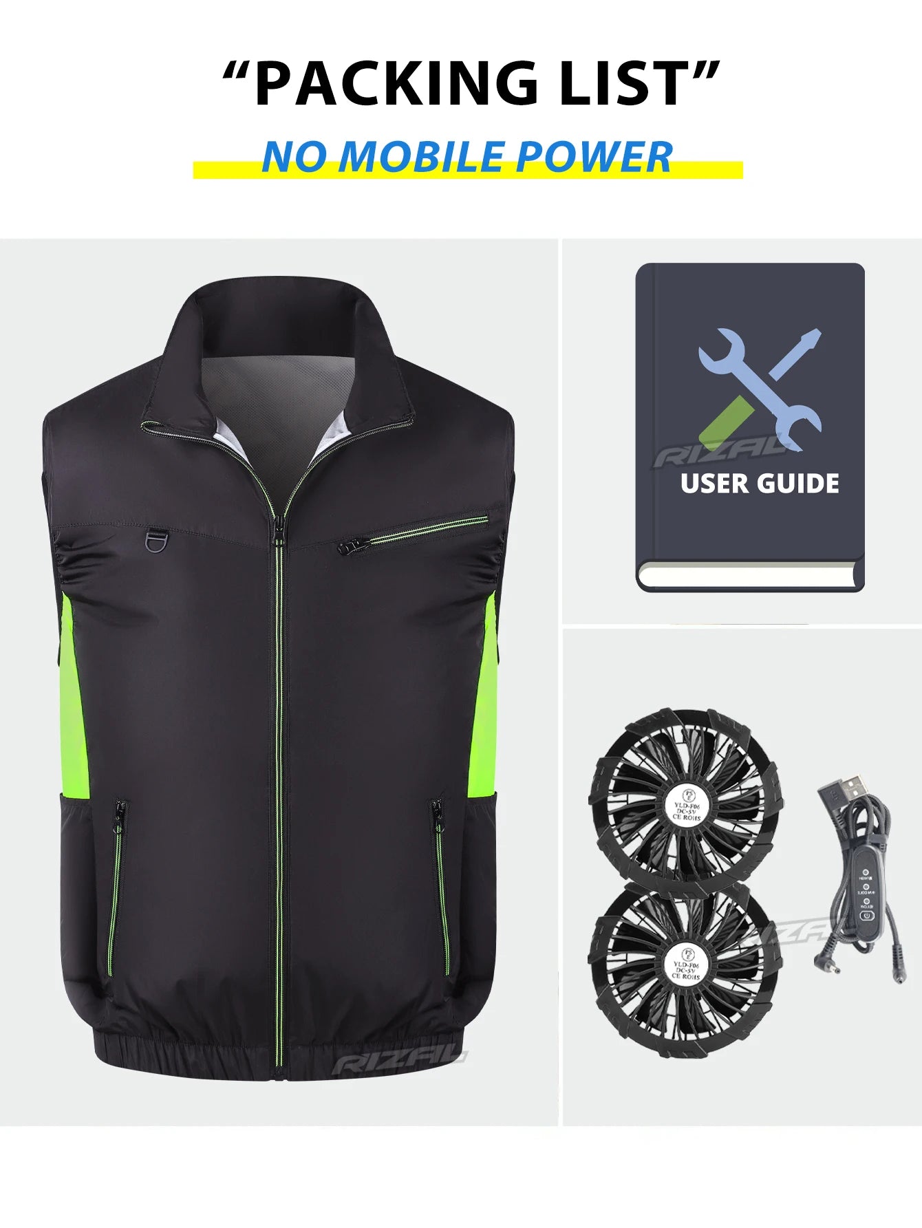 2026 Must-have Fan Vest Wearable Cooling vest Air-conditioned Clothes Breathable for Daily Commute Hiking Fishing Camping